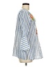 MONORENO 100% Cotton Blue 3/4 Sleeve Blouse Size M - photo 4
