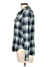 Paige Plaid Teal Long Sleeve Button-Down Shirt Size M - photo 5
