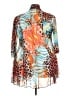 Creation Animal Print Orange 3/4 Sleeve Blouse Size XXL - photo 2