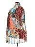 Creation Animal Print Orange 3/4 Sleeve Blouse Size XXL - photo 5
