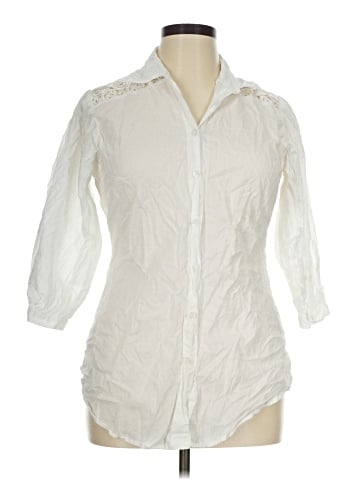 Together 3/4 Sleeve Button-Down Shirt (view 1)
