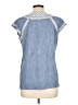 Roller Rabbit 100% Cotton Blue Short Sleeve Blouse Size L - photo 2