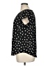 Monday Fun Polka Dots Black Short Sleeve Blouse Size XL - photo 5