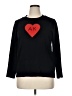 AK Anne Klein Hearts Black Sweatshirt Size XL - photo 1