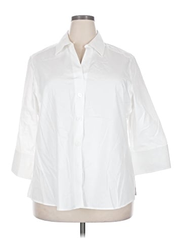 Foxcroft 3/4 Sleeve Button-Down Shirt (view 1)
