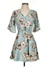 Mine 100% Polyester Floral Teal Casual Dress Size S - photo 1