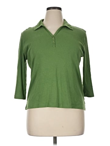 St. John's Bay Long Sleeve Polo (view 1)