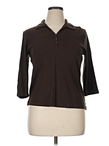 St. John's Bay Long Sleeve Polo (view 1)