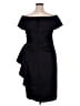 Xscape Solid Black Cocktail Dress Size 16 - photo 2