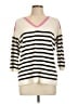 Talbots Stripes Ivory Pullover Sweater Size L - photo 1