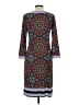 Peck & Peck Print Blue Casual Dress Size 4 - photo 2