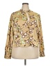 Unique Vintage 100% Polyester Floral Gold Long Sleeve Blouse Size 4X - photo 1