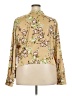 Unique Vintage 100% Polyester Floral Gold Long Sleeve Blouse Size 4X - photo 2