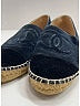Chanel 100% Velvet Black Blue Flats Size EU 40 - photo 7