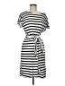 Chaps Stripes Black Gray Casual Dress Size M - photo 1