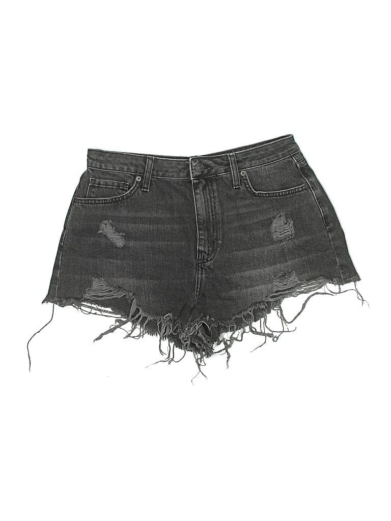 Pre-owned Forever 21 Denim Shorts In Black
