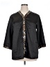 IMAN Animal Print Black 3/4 Sleeve Blouse Size XL - photo 1