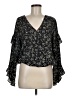 Max Studio 100% Polyester Black 3/4 Sleeve T-Shirt Size M - photo 1