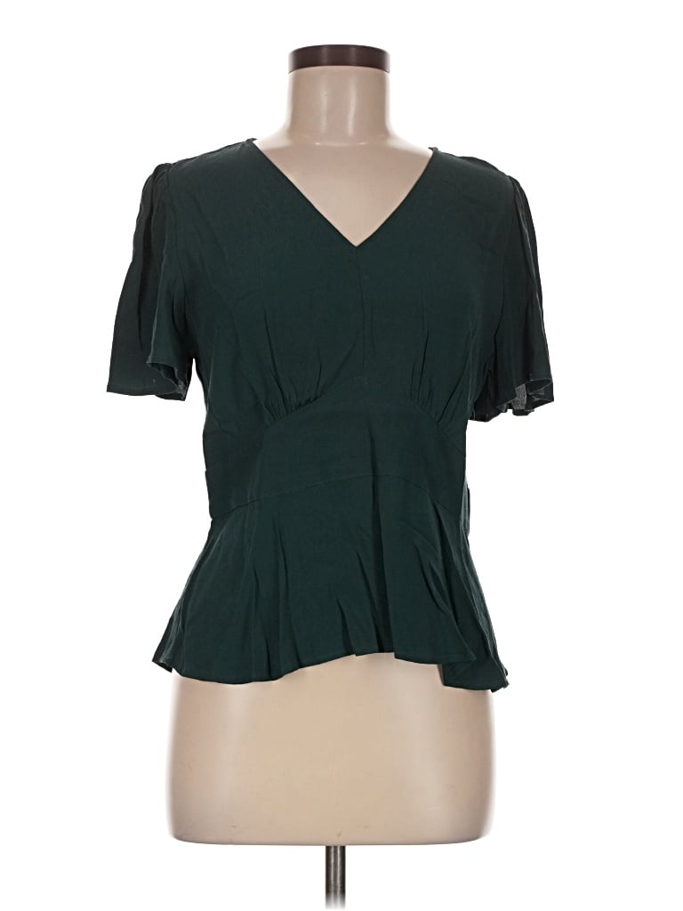 Ann Taylor Loft Short Sleeve Blouse In Teal
