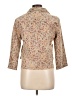 Express 100% Leather Floral Tan Gold Blazer Size 11 - photo 2