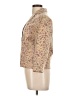 Express 100% Leather Floral Tan Gold Blazer Size 11 - photo 5