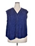 Jennifer Lopez Blue Sleeveless Blouse Size 2X - photo 1