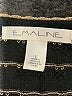 EMALINE Stripes Black Pullover Sweater Size L - photo 7