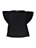 Nicole Miller Black Short Sleeve Top Size XL - photo 1