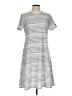 DKNY Stripes Gray Casual Dress Size L - photo 1
