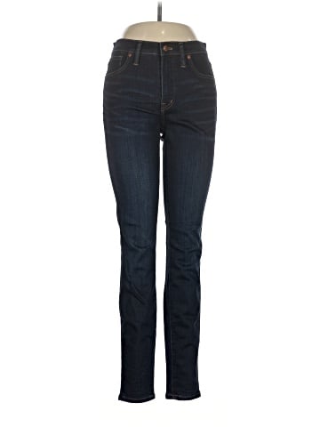 Madewell Tall 9" Mid-Rise Skinny Jeans in Larkspur Wash: TENCEL&trade; Denim Edition (view 1)