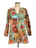 Unbranded 100% Cotton Teal 3/4 Sleeve Blouse Size XL - photo 1