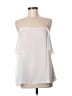 ASOS 100% Polyester White Sleeveless Blouse Size 8 - photo 1