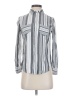 Merona 100% Rayon Stripes Silver Long Sleeve Button-Down Shirt Size XS - photo 1