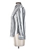 Merona 100% Rayon Stripes Silver Long Sleeve Button-Down Shirt Size XS - photo 5