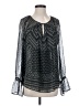 Dylan 100% Polyester Black Long Sleeve Blouse Size S - photo 1