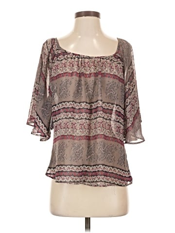 H.I.P. Happening in the Present 3/4 Sleeve Blouse (view 1)