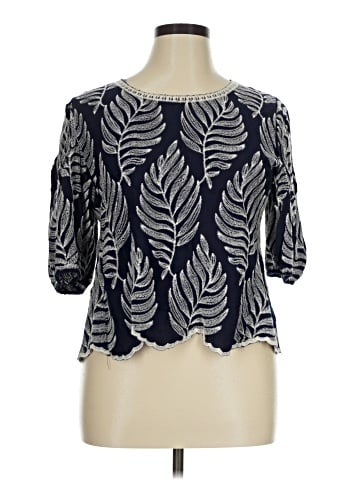Solitaire 3/4 Sleeve Blouse (view 1)
