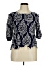 Solitaire Blue 3/4 Sleeve Blouse Size XL - photo 1