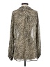AaKaa 100% Polyester Animal Print Tan Long Sleeve Blouse Size S - photo 2
