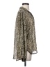 AaKaa 100% Polyester Animal Print Tan Long Sleeve Blouse Size S - photo 4