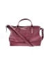 Coach 100% Leather Solid Maroon Burgundy Leather Satchel One size - photo 1