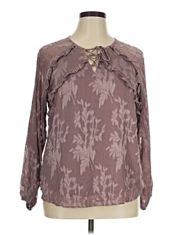 Maurices Long Sleeve Blouse (view 1)
