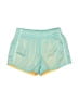 Puma 100% Polyester Color Block Teal Blue Athletic Shorts Size 4 - photo 1