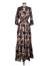 Rails Print Multi Color Brown Casual Dress Size M - photo 1