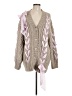 LoveShackFancy Gray Wool Cardigan Size L - photo 1