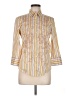 Robert Graham Stripes Yellow 3/4 Sleeve Button-Down Shirt Size M - photo 1