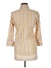 Robert Graham Stripes Yellow 3/4 Sleeve Button-Down Shirt Size M - photo 2