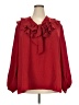 Kasper Red Long Sleeve Blouse Size 3X - photo 1