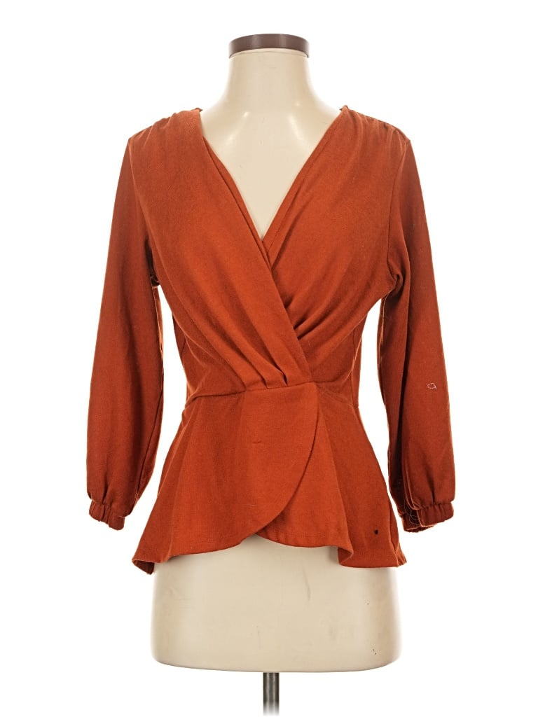 Pre-owned Sofia Jeans By Sofia Vergara 3/4 Sleeve Blouse In Orange