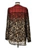 Cato 100% Polyester Animal Print Brown Long Sleeve Blouse Size L - photo 2